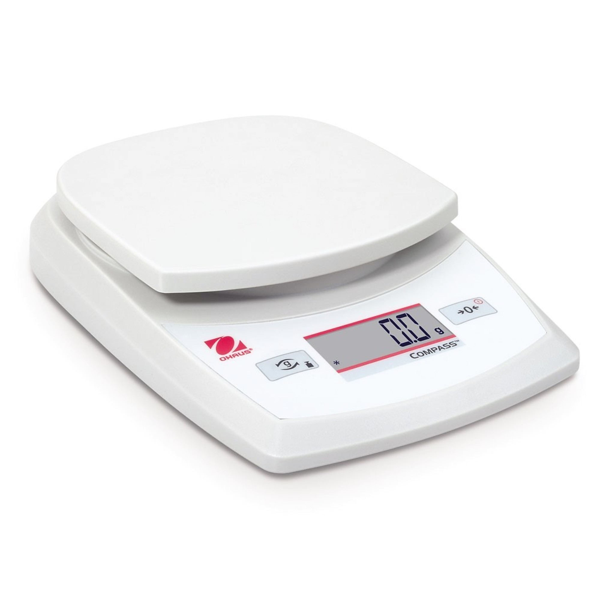 Ohaus, Toploader Balance, Battery Powered, 220g x 0.1g, Platform Length 5 in, Platform Width 5.2 in, Model# CR221